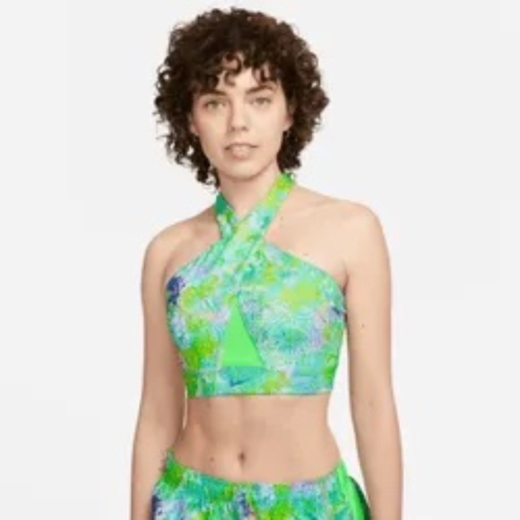 Nike Other - NIKE Dri Fit Swoosh Wrap AOP Bra